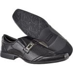 Sapato masculino social CRshoes verniz preto com brinde carteira