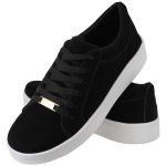 Tênis Feminino Masculino CRShoes Camurça Preto