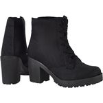 Coturno feminino tratorado CRshoes preto Camurça