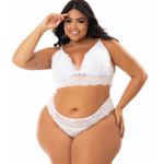 Lingerie branca plus size