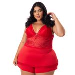 Baby doll vermelho Plus size