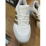 Tênis Adidas Courtblock Com Listras Dourado 1607