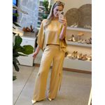 Calça Morena Rosa Reta Alta Amarelo