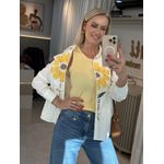 Camisa Lez a Lez Em Algodão Com Maxi Bordado 1207