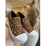Tênis Kicks Slip On Couro Animal Print 1402 
