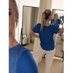 Blusa Lez a Lez Manga Curta Com Estampa Azul 2409