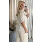  Camisa V Com Bolso Em Linho 100% Italiano Cru (28496)