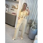 Blusa Linho Essencial Com Amarração Bege 2108