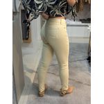 Calça Lez a Lez Skinny De Cintura Alta Em Sarja Bege 1007