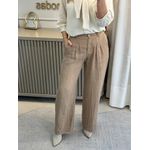 Calça De Linho 100% Italiano Cris Avelã 3107