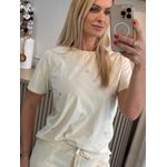 T-shirt Lez a Lez Bordado Bege 0408 