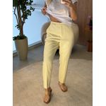 Calça Lez a Lez De Cintura Alta Alfaiataria Creme 2810