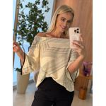 Blusa Maria Valentina Solta Ombro A Ombro Preto 2210