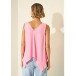 Regata Lez a Lez Decote V Estampa Localizada Rosa 2810 