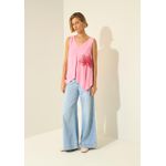 Regata Lez a Lez Decote V Estampa Localizada Rosa 2810 