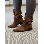 Bota Carrano Western Slouchy Couro Suede Marrom 0603