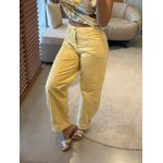 Calça Morena Rosa Wide Média Amarelo 2611