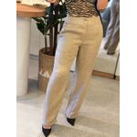 Calça Maria Valentina Reta Alta Bege 1802