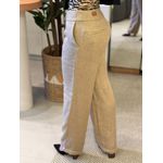 Calça Maria Valentina Reta Alta Bege 1802