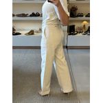 Calça Morena Rosa Wide Alta Bege 2409