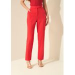 Calça Lez a Lez De Cintura Alta Alfaiataria Vermelho 2810 