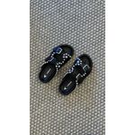 Flat Papete Carrano Couro Preto 1209