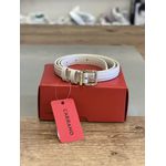 Cinto Carrano Regular Fino Couro Off White 
