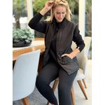 Colete Lez a Lez Com Gola Alta E Zíper Preto 1303