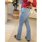 Calça Lez a Lez Jeans Flare De Cintura Alta Com Elastano 0403