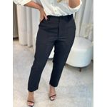 Calça Carrot Slim Alfaiataria com Cintura Alta Preto