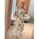 Chemise MS 100% Linho Italiano Floral Izadora 1511