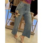 Calça Lez a Lez Jeans Wide Leg Com Cintura Alta E Patch 1510
