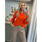 Camisa Lez a Lez Com Mangas 3/4 Com Elásticos Laranja 3107 