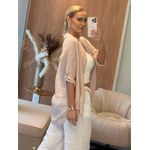 Camisa Lisa Em Linho 100% Italiano Rosa Laura 1310 