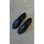 Loafer Carrano Icon Salto Bloco Couro Preto