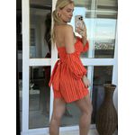 Macacão Lez a Lez Curto Ombro A Ombro Laranja 0411