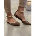 Sapatilha Slingback Carrano Couro Mocha 2709