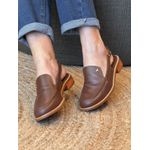 Loafer Slingback Carrano Couro Marrom 2709