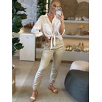 Calça Monnari Sarja Jogger Ana Bege 1612