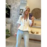 Blusa Morena Rosa Ajustada Decote V Off White 1609