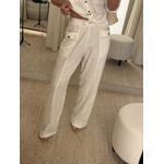  Calça Linho Essencial Com Elástico Na Cintura Off White 2309