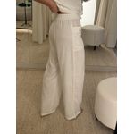  Calça Linho Essencial Com Elástico Na Cintura Off White 2309