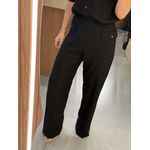  Calça Linho Essencial Com Elástico Na Cintura Preto 2309