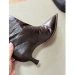 Bota Vicenza Cano Alto Salto Médio Em Couro Marrom 1005 