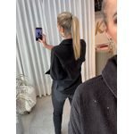 Camisa Jeans Lez a Lez Com Bolsos E Aplicações De Strass 1605