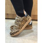 Tênis Slim Velcro Pelo Animal Print Honey