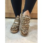 Tênis Slim Velcro Pelo Animal Print Honey