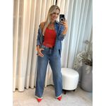Calça Morena Rosa Wide Alta Azul