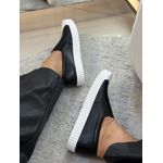 Tênis Kicks Slip On Couro Preto