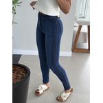 Calça Jeans Jegging Com Nervuras E Cintura Alta